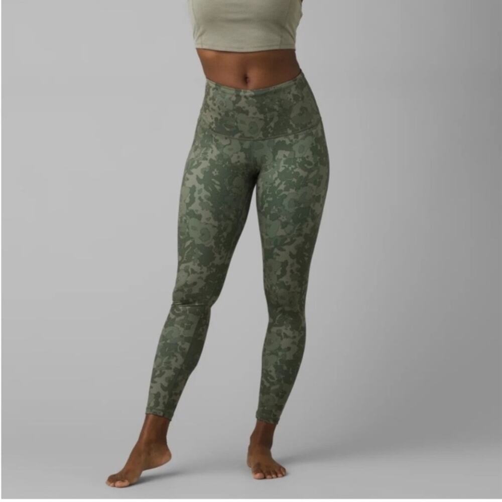 Prana Kimble Printed 7/8 Legging Camo Floral Green Small